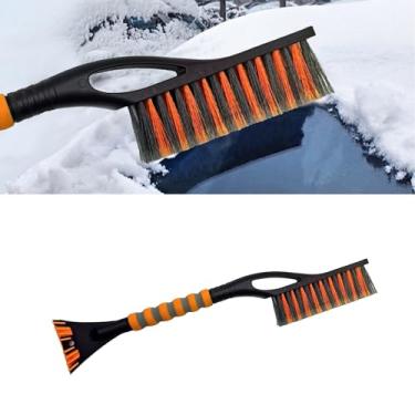 Imagem de Alieemo Escova de neve de alumínio removível de 68,5 cm e raspador de gelo para para-brisa de carro - Aderência ergonômica de espuma, adequada para carros, caminhões, para-brisas SUV e janelas