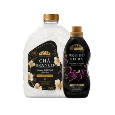 Imagem de Kit 2 Coala Laundry. Lava Roupas Chá Branco 3L, Amaciante Orquídea Neg