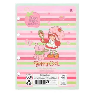 Imagem de Refil Caderno Argolado Fichário Colegial Moranguinho 80 folhas 17,7cmx