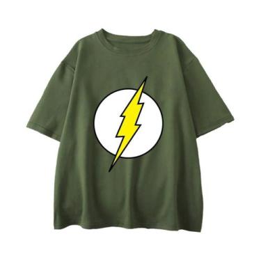 Imagem de Camiseta Masculina De Algodão Oversized the BIG BANG Theory Lightning 