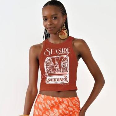 Imagem de Regata Colcci Seaside Laranja Feminino-Feminino