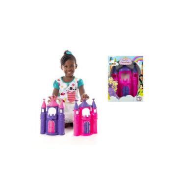 Imagem de Castelo Encantado Menina Princesa Brinquedo Detalhado Rosa e Lilás - K