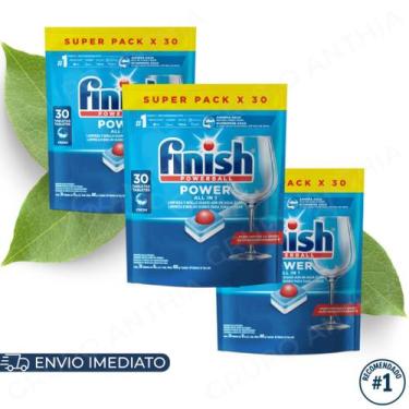 Imagem de Kit Finish Detergente em Tablete para Lava Louças 30tabs Original Limp