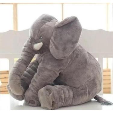 Imagem de Almofada Elefante Pelúcia 60cm Travesseiro Bebê Antialérgico - LuckBab