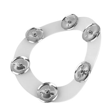 Imagem de WALFRONT Acessórios para Pratos de Tambor Tambor Hi Hat Ring Bell Silicone Linhas Duplas Com 6 Jingles de Aço Cymbal Ching Ring Pandeiro para Apresentações de Bandas de Rock Folk Jazz