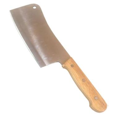 Imagem de Cutelo Profissional 8 Pol. Açougueiro Lâmina 3mm Em Aço Inox - IDEA