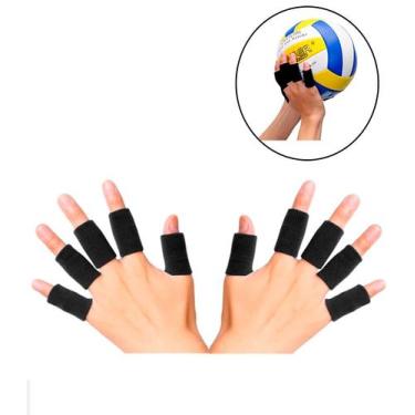 Imagem de Protetor Elástico de Dedo 10 Unidades Basquete Vôlei - Estilo Boleiro,
