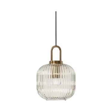 Imagem de Luminária Pendente De Vidro Transparente Moderna Para Sala De Estar, Q