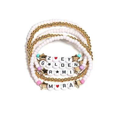 Imagem de SAVITO Pulseiras de amizade combinando Kroean Pop Huntrix para roupas acessórios rumi jinu zoey mira bijuterias de Natal presentes para meninas e crianças, One Size, Acrílico, Sem Pedra Preciosa