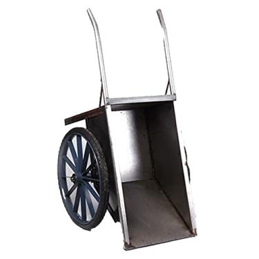 Imagem de Balde inclinado, carrinho de duas rodas, canteiro de obras, argamassa de cimento, balde de tombada, caminhão de cinzas vermelho (cinza)