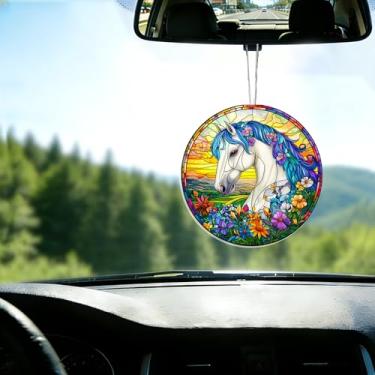 Imagem de Acrílico colorido, apanhador de sol, decoração de janela suspensa de coruja, arte de parede de arco-íris, para sala de estar, quarto, varanda, interior e exterior, jardim, enfeites de Natal 19 x 19 cm