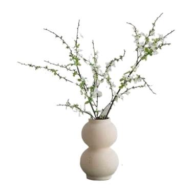 Imagem de KEG801302 Flores falsas ramos de salgueiro de neve simulação de flores verdes arranjo de flores falsas decoração de sala de estar