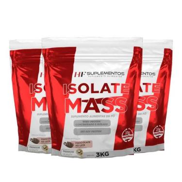 Imagem de 3X Hipercalorico Isolate Mass 3Kg Chocolate Hf Suplementos