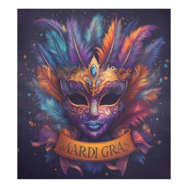 Imagem de Blueangle Máscara colorida de carnaval para lava-louças, capa frontal para lava-louças, adesivos de eletrodomésticos, adesivos de eletrodomésticos, 58 cm C x 66 cm, adesivo magnético decorativo (51)