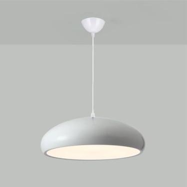 Imagem de Luminária Pendente em Formato de Cúpula, Estilo Nórdico Moderno, Semi-Embutida, Lustre em Tons de Macaron, Ideal para Ilha de Cozinha, Sala de Jantar, Corredor e Sala de Estar | 35cm/13,8"