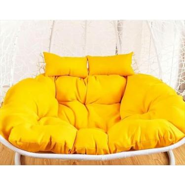 Imagem de Almofadas grossas e laváveis ​​para substituição de cadeiras suspensas em formato de ovo, almofadas para cadeiras de balanço duplas, almofadas para cadeiras de rede suspensas.