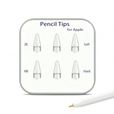 Imagem de JEDOUBAL Substituição da ponta do Apple Pencil para pontas de caneta Apple 1ª/2ª/3ª geração e pontas profissionais Acessórios de aderência para iPaD Pencil
