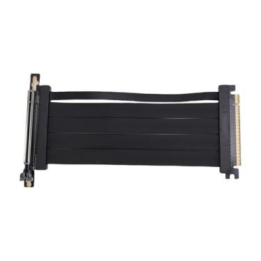 Imagem de Dpofirs Cabo Riser PCIe 5.0 X16 128 Gbps 90° 20cm Preto | Compatível Com RTX 4090, Durabilidade do Protetor de Cabo, Plug and Play Sem BIOS, Fluxo de Ar de Design Segmentado, PCB de Alta Frequência,