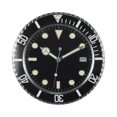 Imagem de Relógio De Parede Moderno Luminiscente De Metal Grande De 34cm, Decora