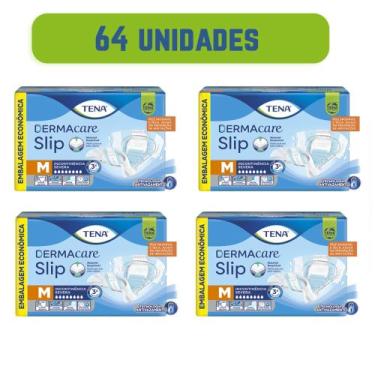 Imagem de Fralda Geriátrica/Adulto Tena Slip Dermacare M - 4 Pacotes com 16 Tira