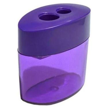 Imagem de Apontador com Depósito Duplo Oval 2 Furos - Leo&Leo, ROXO