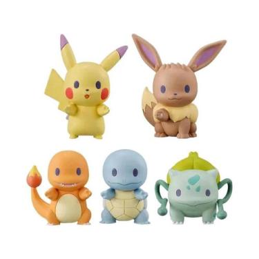 Imagem de Figuras De Ação Kawaii Pokémon Pikachu Charmander Squirtle 5 Peças 3CM