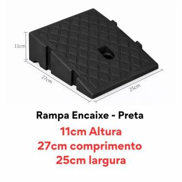 Imagem de Rampa degrau 11x 27x 25cm com encaixe modular calçadas garagens meio f