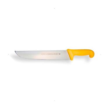 Imagem de Faca Inox Açougue Profissional Cabo Amarelo 10" Mundial