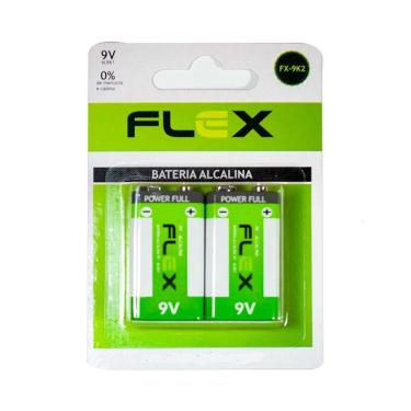 Imagem de Duas Baterias Alcalina De 9 Volts Flexgold Fx-9k2 - AC2967