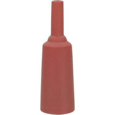 Imagem de Galact Vaso 26X8X8Cm Cerâmica Vermelho