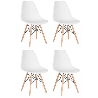 Imagem de Conjunto 4 Cadeiras Eames Eiffel Dkr Movescan Branca