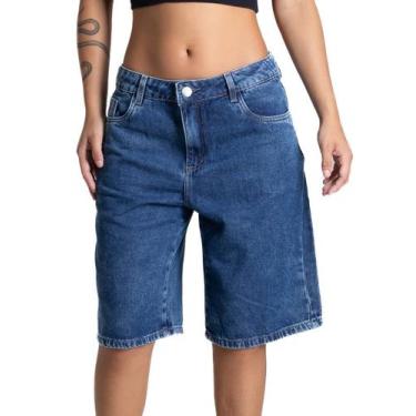 Imagem de Bermuda Jeans Sawary - 282199 - Azul médio 40, Azul, 40