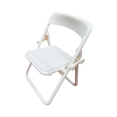 Imagem de Cadeira Dobrável Miniatura Para Casa De Bonecas 1:12, Mobiliário De Pl