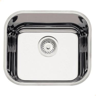 Imagem de Cuba Tramontina Lavínia 40 Bl Perfecta Em Aço Inox Polido 40x34 Cm Com Válvula 94050407