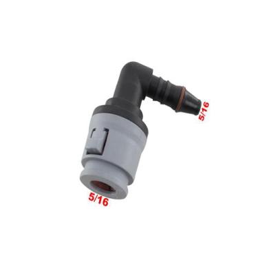 Imagem de Conector Quick 90 Graus Mangueira Injeção Saida Longa 5/16 - PARAISO D