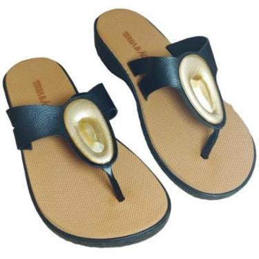 Imagem de Sandália Anatomica Chinelo Conforto Leve Terra e Agua Feminina OURO 470124-Feminino