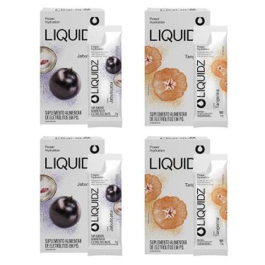 Imagem de LIQUIDZ® - Eletrólitos Zero Açúcares - Jabuticaba | Tangerina - Kit 4 Caixas - 24 sachês-Unissex