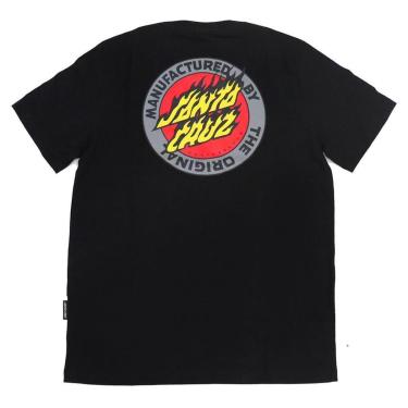Imagem de Camiseta Santa Cruz Flamed MFG Dot - Preto-Masculino