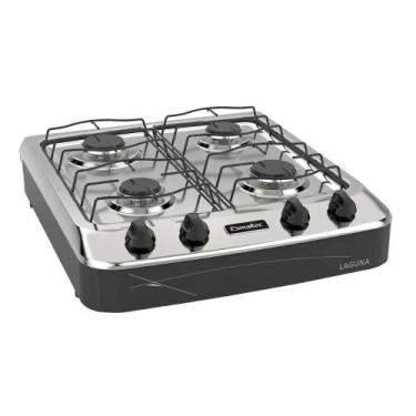 Imagem de Fogao de Mesa Esmaltec Laguna 4 Bocas Preto: Praticidade e Robustez