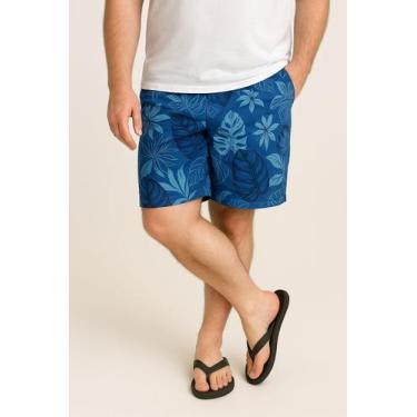 Imagem de Short Estampado Elastano Plus Size Grande Bermuda praia - Butu Biru, A