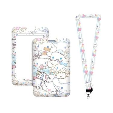 Imagem de Porta-Cartão De Identificação Infantil Fofo Cinnamoroll Com Cordão, Es