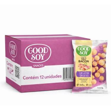 Imagem de Kit 12 Snacks de Soja GOODSOY s/ Gluten Sabor Bacon 25g