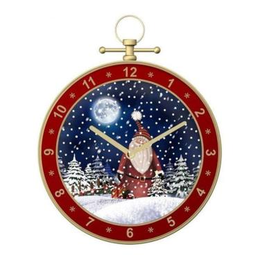 Imagem de Enfeite De Natal Musical Papai Noel Efeitoneve Luz 8 Músicas