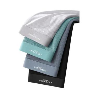 Imagem de Cuecas Boxer Masculinas plus Size De Seda Gelada 3A Antibacterianas Re