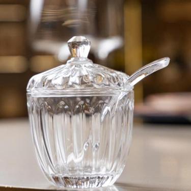 Imagem de Açucareiro com Colher Wolff Geneva 8cm x 11cm Cristal