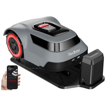 Imagem de Robô Cortador de Grama Redkey MGC1000 Cinza com Fio Perimetral 180m para 1000m², Inclin...