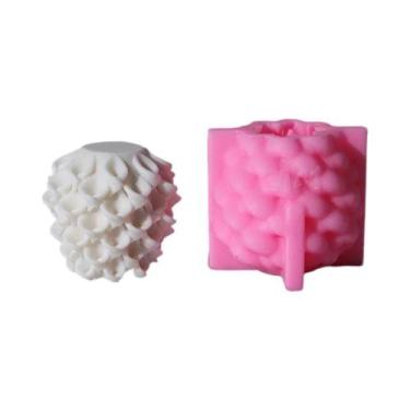 Imagem de Molde De Silicone Para Vela Em Forma De Cilindro Com Design De Flor 3D