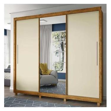 Imagem de Guarda Roupas Royale 3pts Correr 4gav Naturale Off White Flex - Gelius