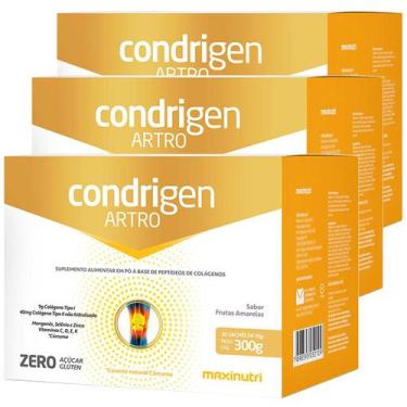 Imagem de Kit 3 Condrigen Artro Manganês Selênio Zinco e Vitaminas C D E K Sabor