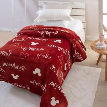 Imagem de Cobertor Infantil Mickey e Minnie - Jolitex, VERMELHO